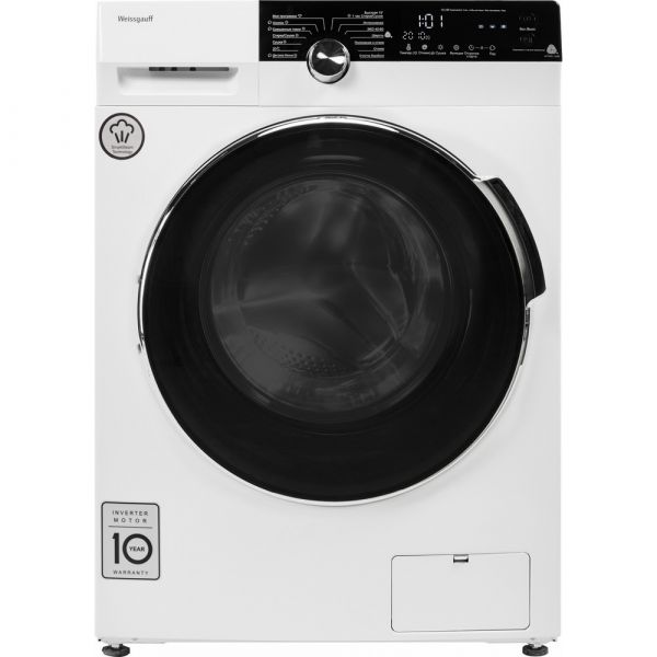 Стиральная машина Weissgauff WMD 4748 DC Inverter Steam фронтальная 8 кг белый